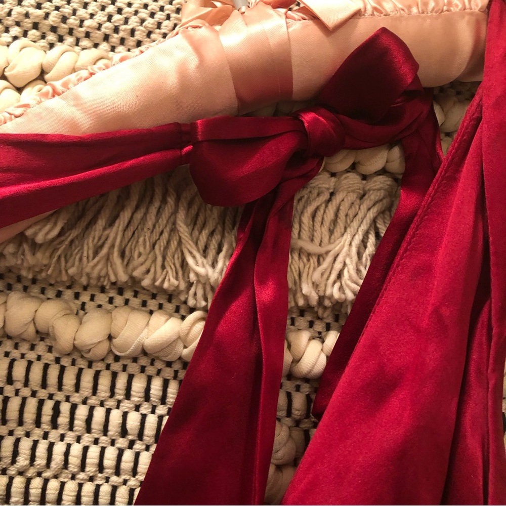 Cache Silk Vintage Dress Red Size 4 - Picture 9 of 15